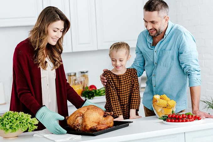 KITCHEN PERFECTION Silicone Smoker Oven Gloves -Extreme Heat Resistant BBQ - Image 5