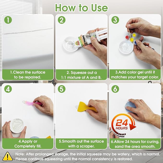 Fiberglass Tub Repair Kit, Porcelain Sink and Bathtub Repair Kit - Image 7