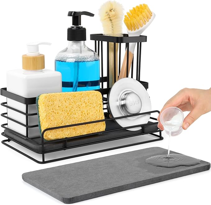 Sponge Holder for Kitchen Sink – Rustproof Sink Caddy & Kitchen Organizer by Unknown