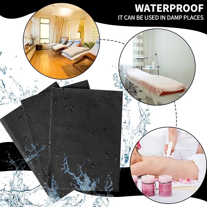 Breling 100 Pcs 31.5 x 71 Inch Disposable Bed Sheets Oil-proof PE Film Massage - Image 2