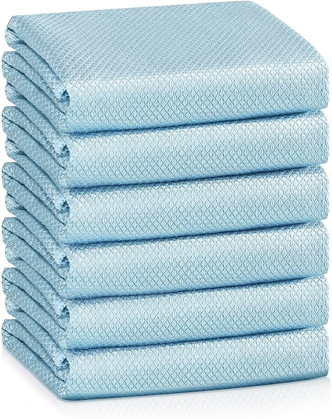 Streak Free Miracle Cleaning Cloths Easy Clean Nanoscale, Fish Scale Microfiber by VPMURUGA