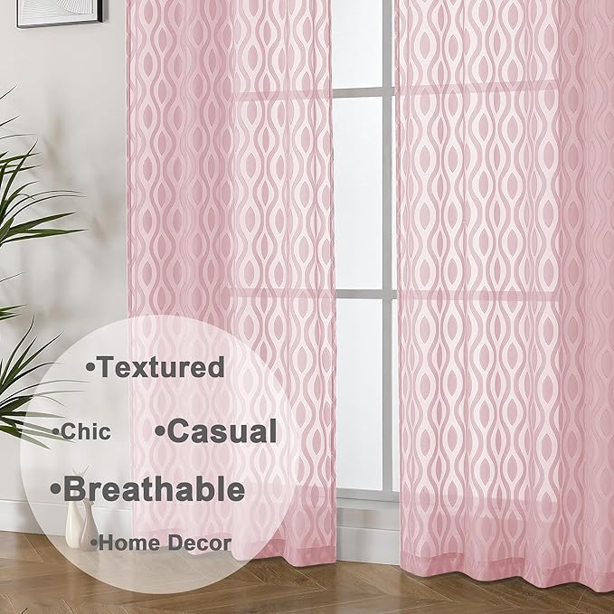 Aiyufeng Sheer Curtains 72 Inches Long - Image 8