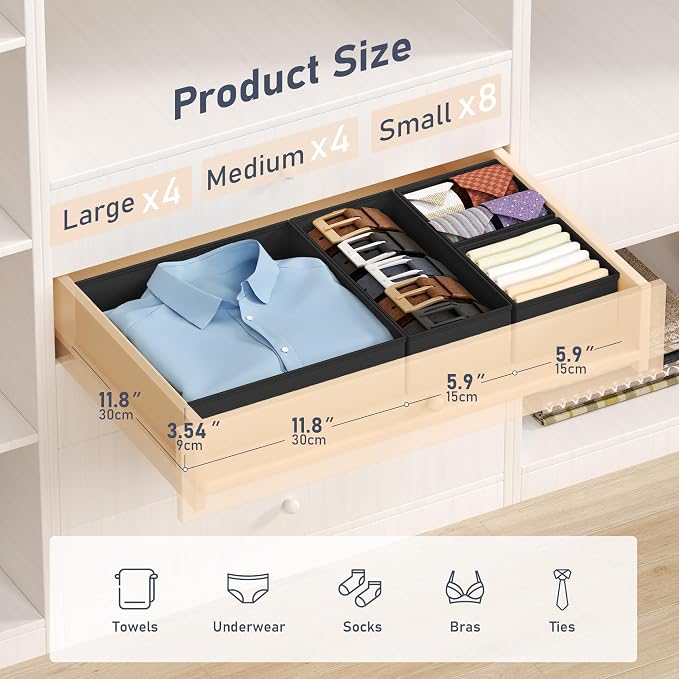 DIMJ Drawer Organizer Clothes - Image 2