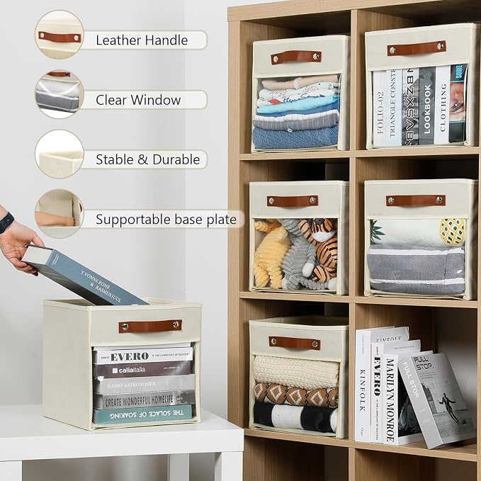 HNZIGE 11 x 11 Storage Cubes Bins - Image 6