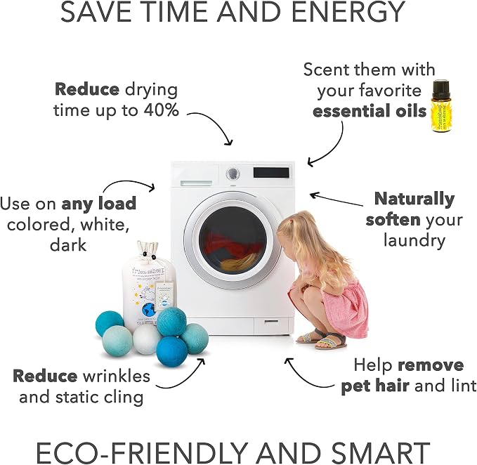 Friendsheep Wool Dryer Balls, Organic Reusable Fabric Softener Alternative - Image 2