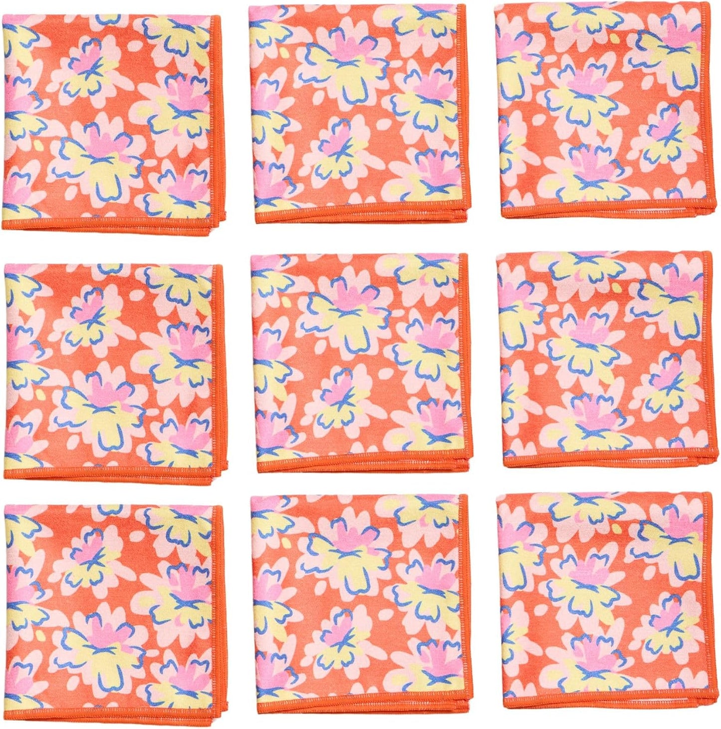 Super Absorbent Quick Dry Counter Cleaners - Made from Recycled Materials, Durable Eco Friendly for Kitchen Counter in Blossom – Set of 9