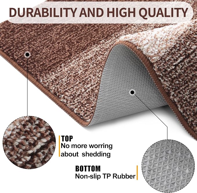 Kitinjoy Indoor Outdoor Door Mat, 59x24 Non-Slip Absorbent Dirt Trapper - Image 3