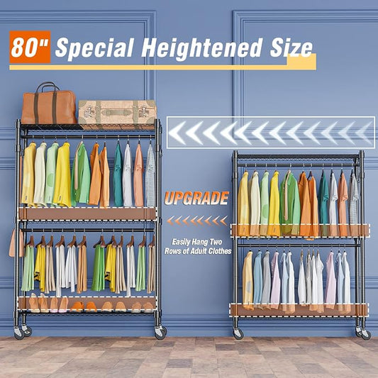 Homdox Rolling Garment Rack - Image 2