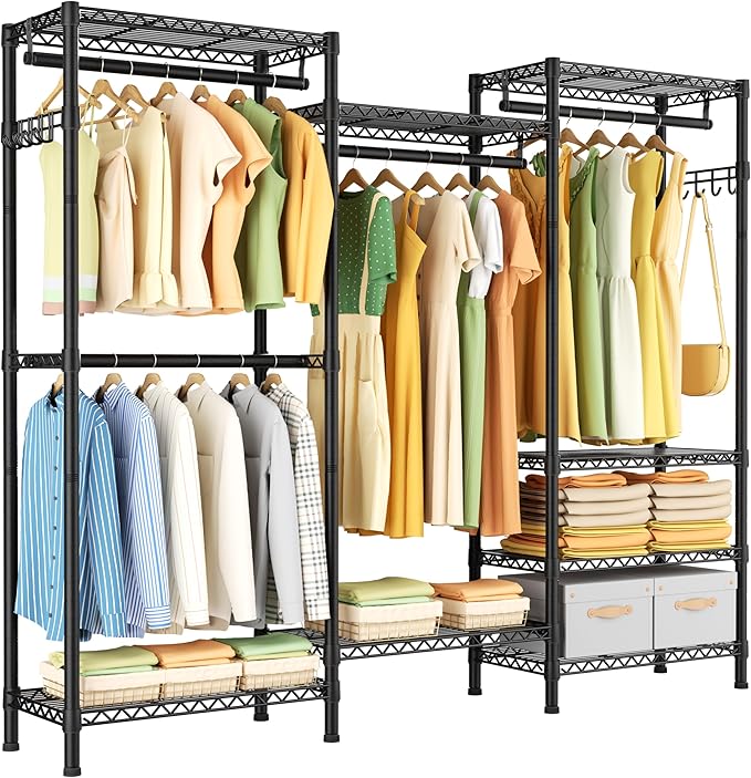 Heavy Duty Garment Rack Large Clothes Rack, Freestanding Closet Portable by Golpart