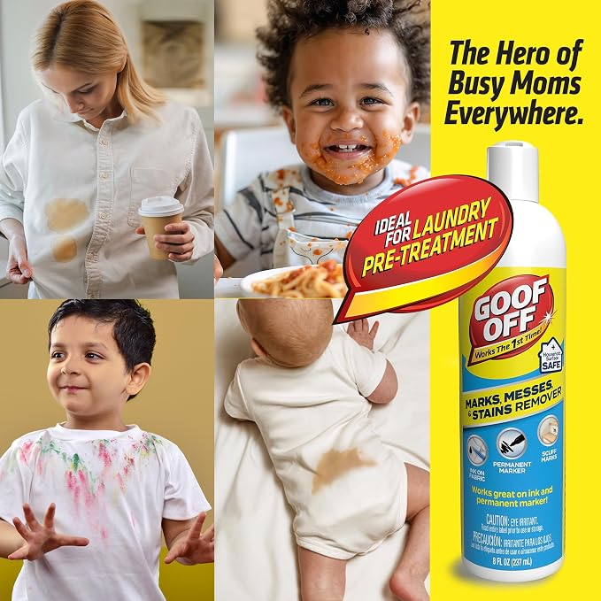 Goof Off Marks, Messes & Stains Remover, 8 fl. oz. Spray, Household Surface Safe - Image 2