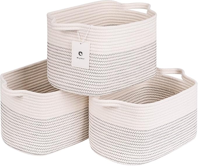 Medium and Large Woven Basket//With Handle, Used - Image 3