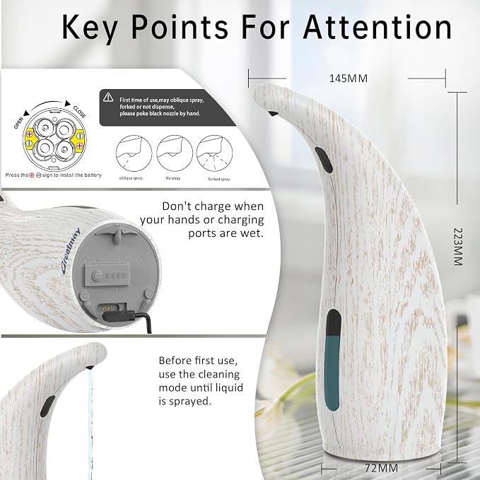 Adjustable Automatic Soap Dispenser Touchless, 4 Adjustable Levels Touchless - Image 3