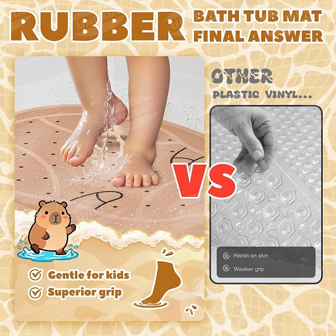 UNEEDE Kids Bathtub Mat Non Slip Shower Mat - Image 2