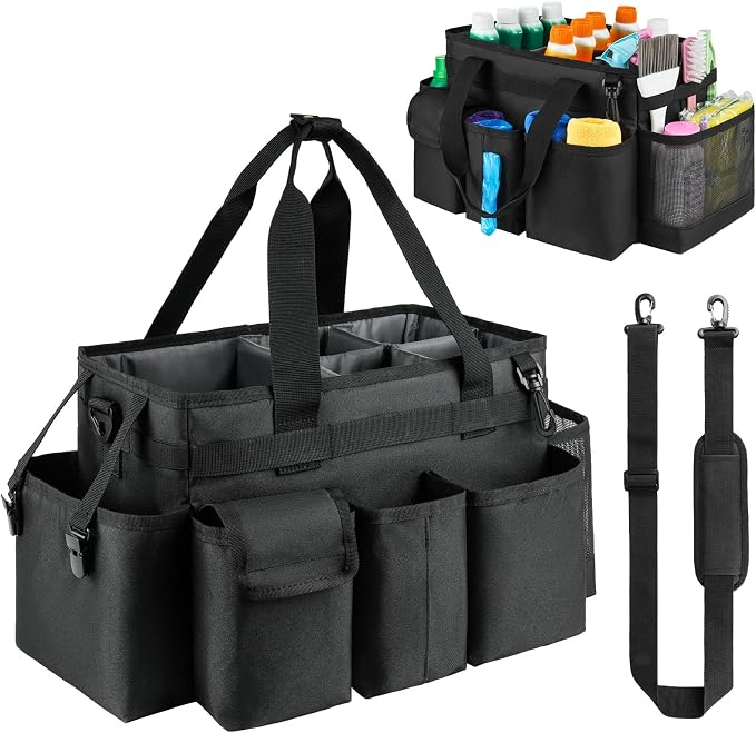Cleaning Caddy, Cleaning Bag for Housekeepers, Cleaning Supplies Organizer by ZIOZERTT