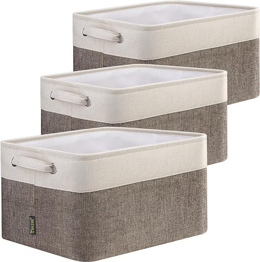 BALEINE 3 Pack Fabric Storage Bins by BALEINE