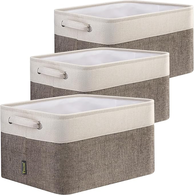 BALEINE 3 Pack Fabric Storage Bins by BALEINE