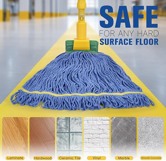 Matthew Cleaning Commercial Mop Head Replacement, 5 Inch Wide Headband - Image 5