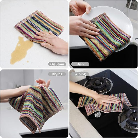 Oeleky Kitchen Dishcloths for Washing Dishes, Ultra Absorbent Dish Rags - Image 2