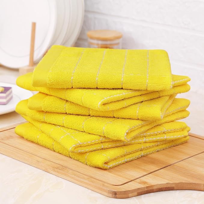 Homaxy 100% Cotton Terry Kitchen Dish Cloths, Ultra Soft and Absorbent Dish - Image 8