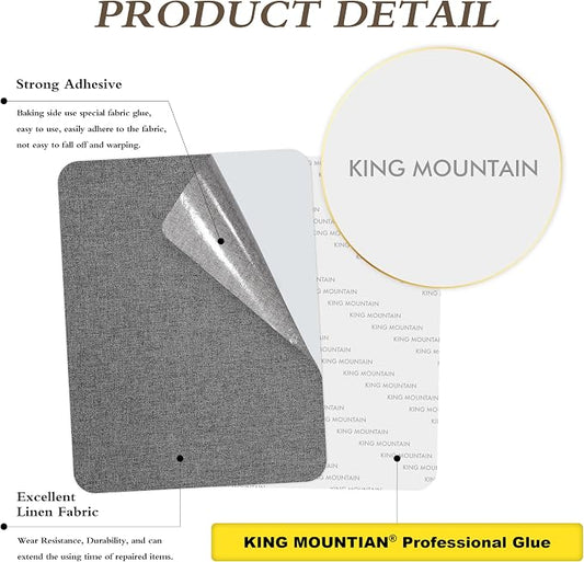 Fine Linen Repair Patches, Self-Adhesive Linen Fabric Patches, 8X11 inch 2 PCS - Image 2