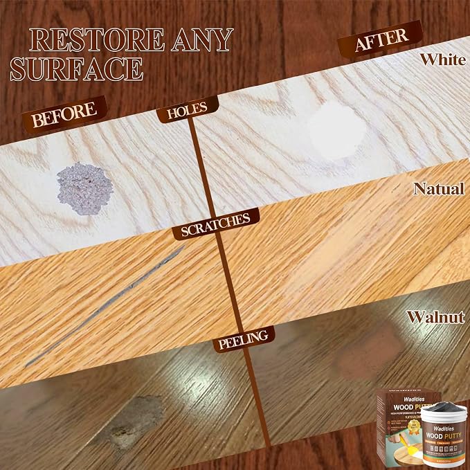 Black Wood Filler, Paintable Stainable Wood Repair Putty, 9.87 Ounce Wood - Image 3