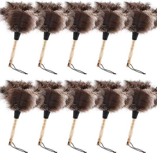 Ostrich Feather Duster 14" Natural Handheld Reusable Feathers Dusters by FeelFunFeather