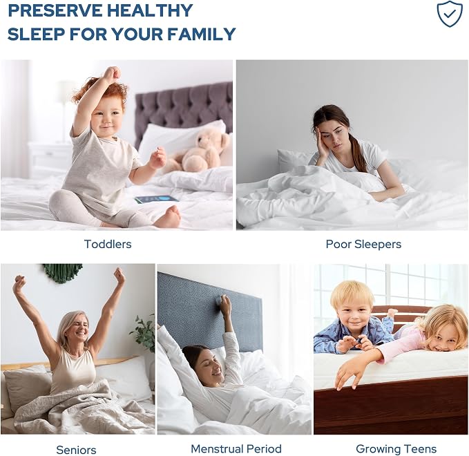 BEDLORE Waterproof Mattress Protector, Noiseless Queen Size Mattress Pad - Image 7