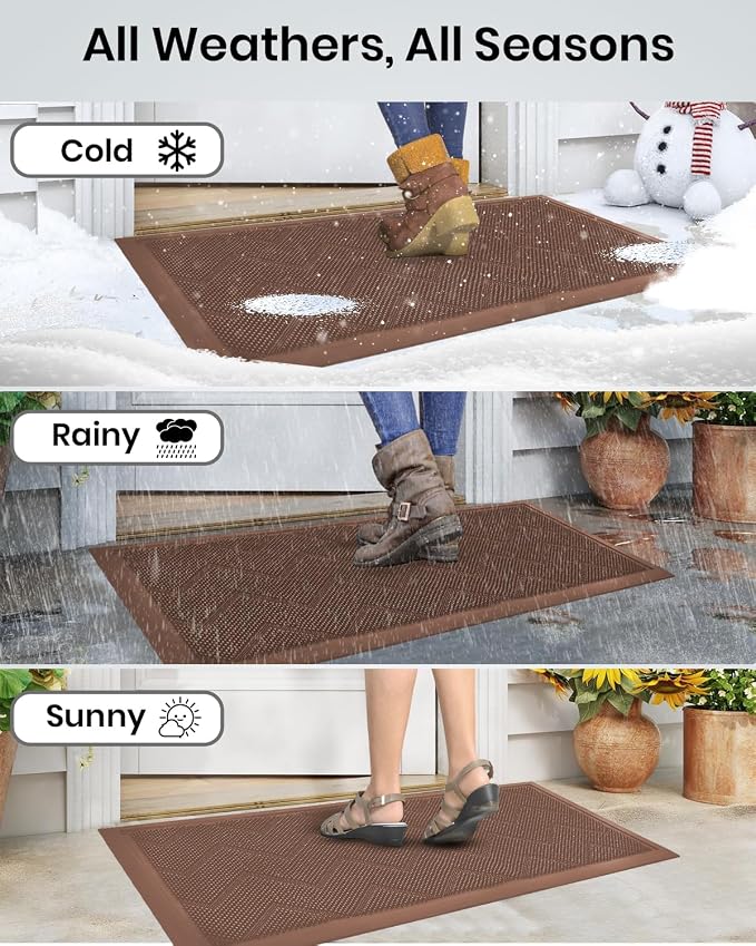 HAMARA Front Door Mat for Outside Entrance 35.5"x17" – Anti-Slip Dirt-Trapping - Image 7