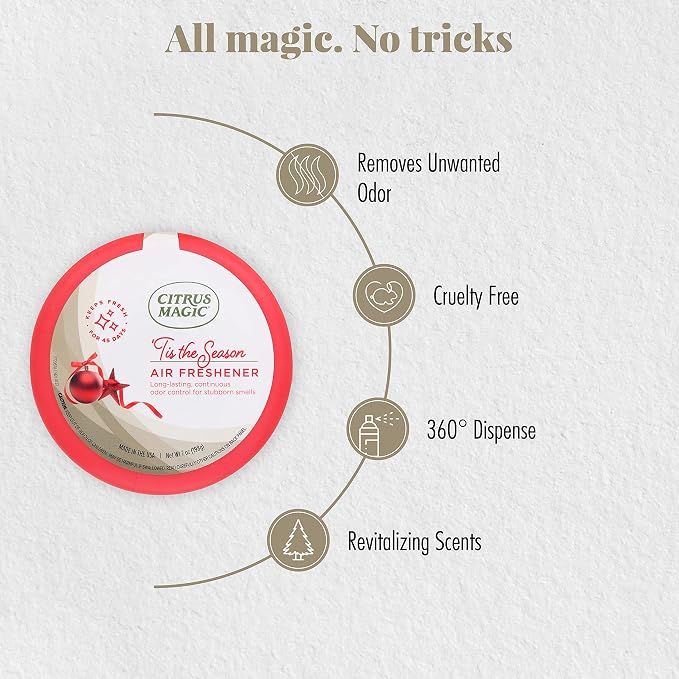 Citrus Magic Holiday Odor Absorbing Solid Air Freshener, 'Tis the Season - Image 4