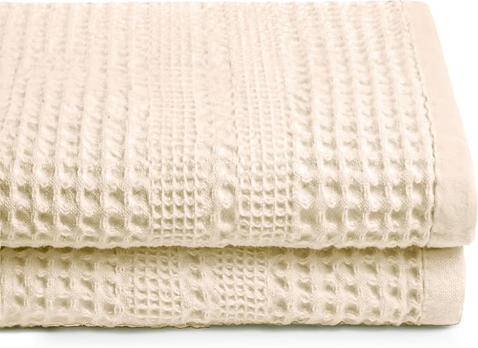 GILDEN TREE Waffle Towels for Bathroom, 100% Cotton Quick Dry Towel, Waffle by GildenTree