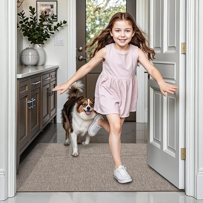 LUMI Ultra Thin Door Mat for Entryway, Easy Clean Welcome Entrance Mat for - Image 5