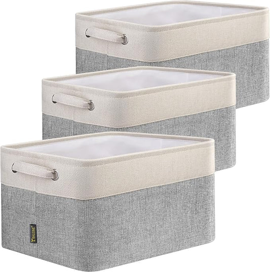 BALEINE 3 Pack Fabric Storage Bins by BALEINE