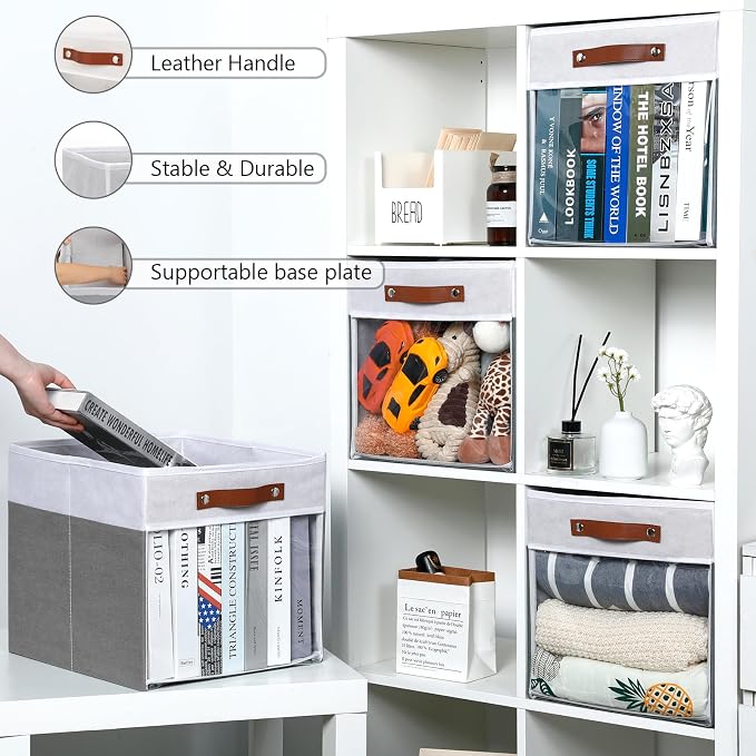 HNZIGE Fabric Cube Storage Bins - Image 3