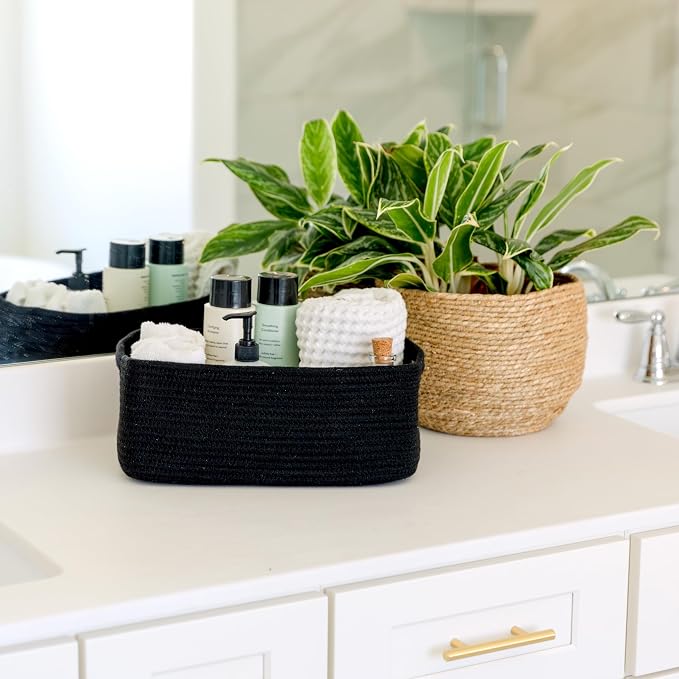 NaturalCozy 13.5”x8.5”x5.5” Rectangle Storage Baskets - Image 7