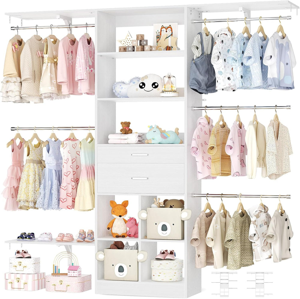 5FT Small Closet System, Baby Closet Organizer System