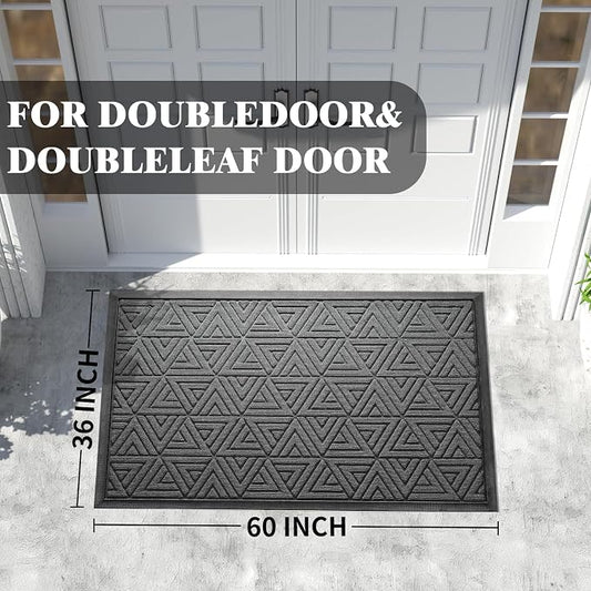 Yimobra Extra Large Door Mat 60x32, All-Weather Waterproof Non-Slip Welcome - Image 2