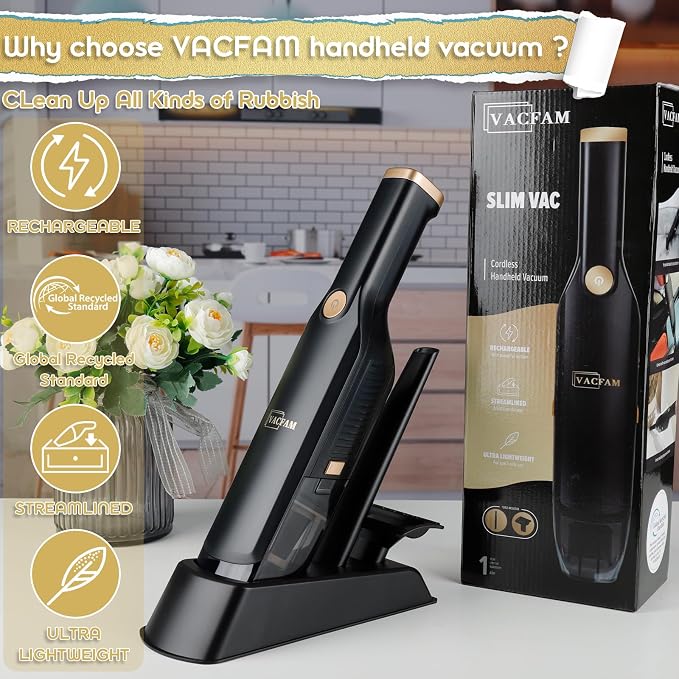 Handheld Vacuum Cordless, High Power Suction, USB Quick Charge, Car Vacuum - Image 2