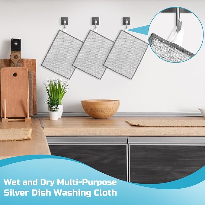 20 Pcs New Upgrade 3-Layer Metal Dish Cloth, No Scratches and No Odor, Kitchen - Image 7