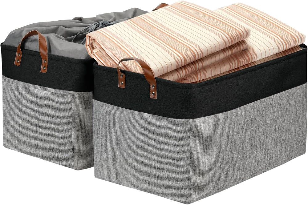 DULLEMELO Extra Large Storage Basket 22X15, 70L Foldable Fabric Toys Baskets