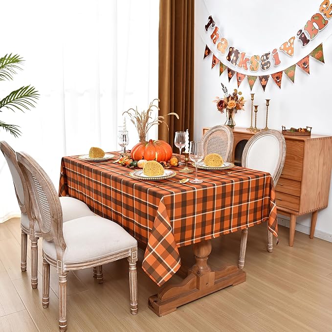Waterproof Gingham Festive Tablecloth Fabric - Image 4