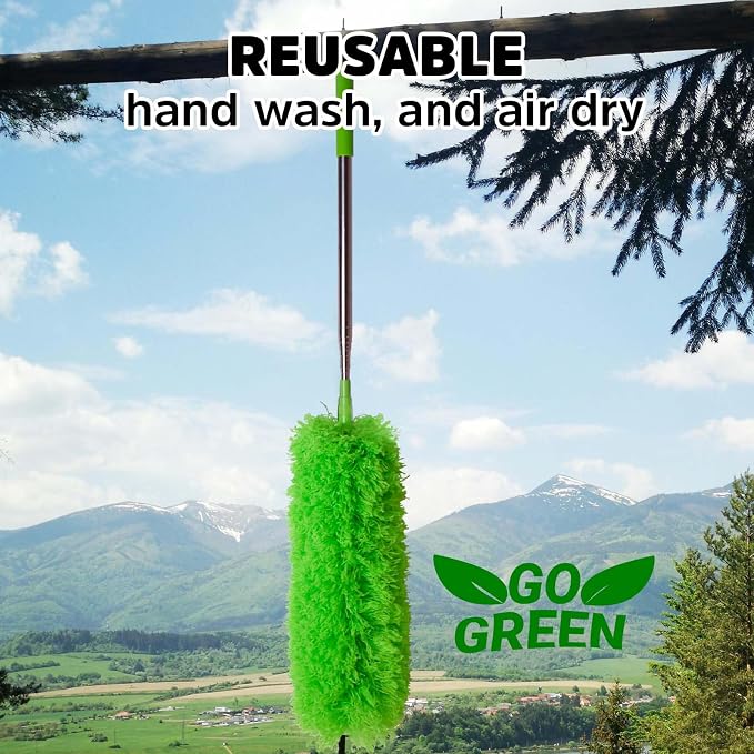 Cobweb Duster with Extension Pole, Bafezoze Ceiling Fan Duster with Long Handle - Image 6