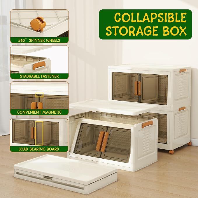 2 Tier Extra Large Stackable Storage Bins - Image 2