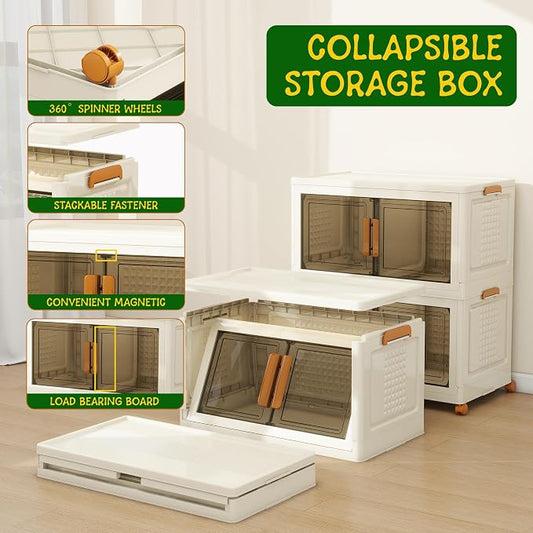 2 Tier Extra Large Stackable Storage Bins - Image 2