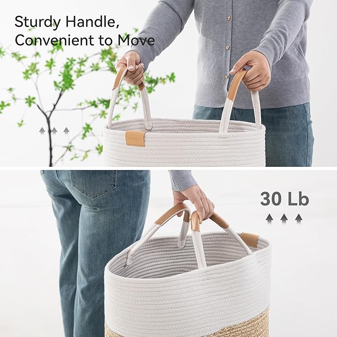 75L Striped Laundry Hamper - Image 5