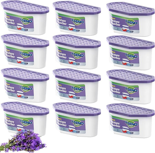 Moisture Absorbers, 12 Pack, Compact Dehumidifier by Ksend