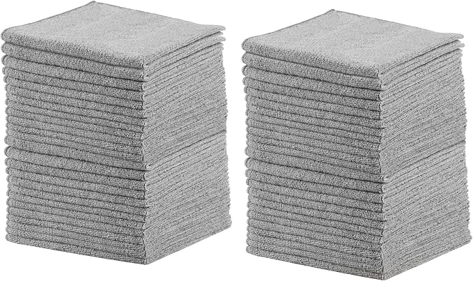 Rubbermaid All Purpose Microfiber Cleaning Cloth Towels, 50 Pack, Non-Scratch by Rubbermaid