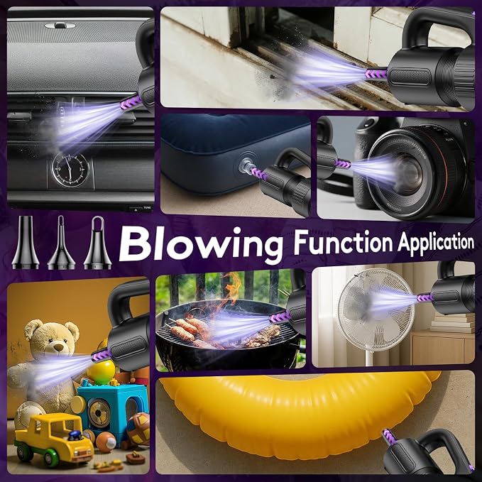 Car Vacuum Portable Cordless, 20000Pa Mini Vacuum Cleaner & Air Duster - Image 5