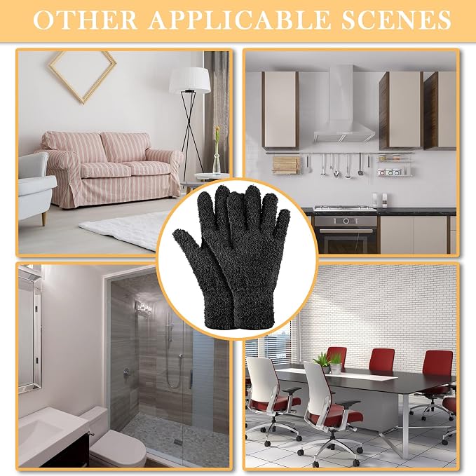 Patelai 3 Pairs Microfiber Plant Dusting Gloves Leaf Cleaning Gloves - Image 7