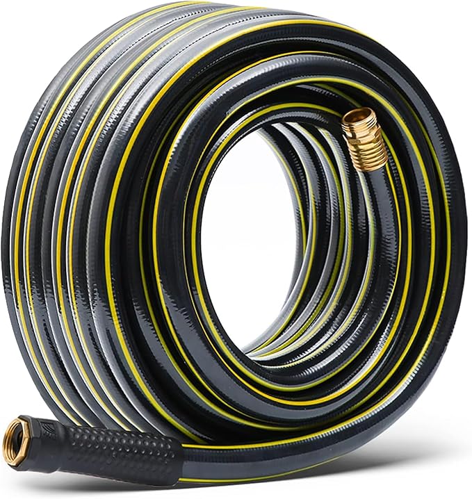 Solution4Patio Long Black Garden Hose 3/4 in. x 50 ft. -Heavy Duty Durable by Solution4PatioExpertinGardenCreation