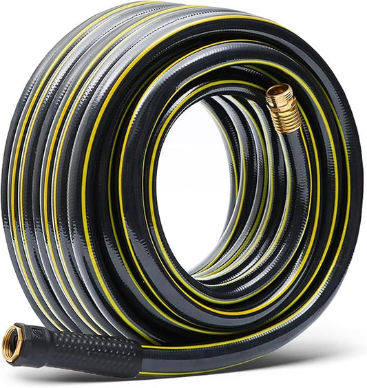 Solution4Patio Long Black Garden Hose 3/4 in. x 50 ft. -Heavy Duty Durable by Solution4PatioExpertinGardenCreation